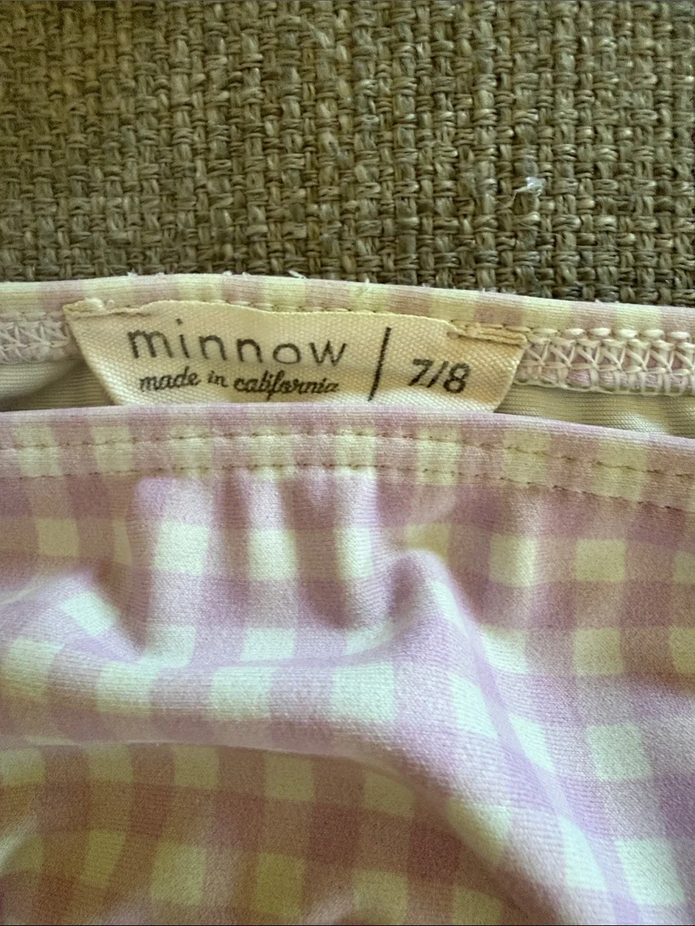 minnow Gingham Girls Bikini